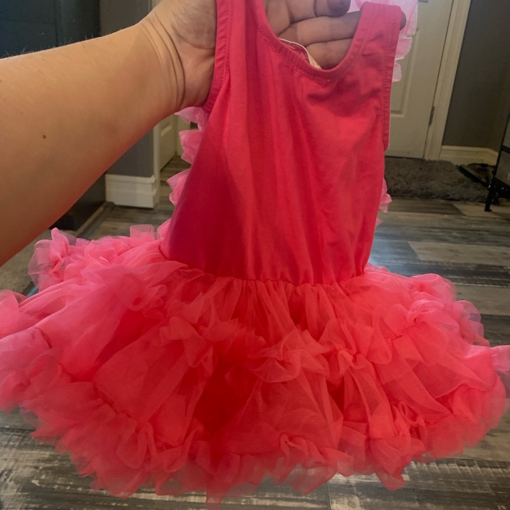 Pink Ruffled Tulle Dress - Picture 4 of 6